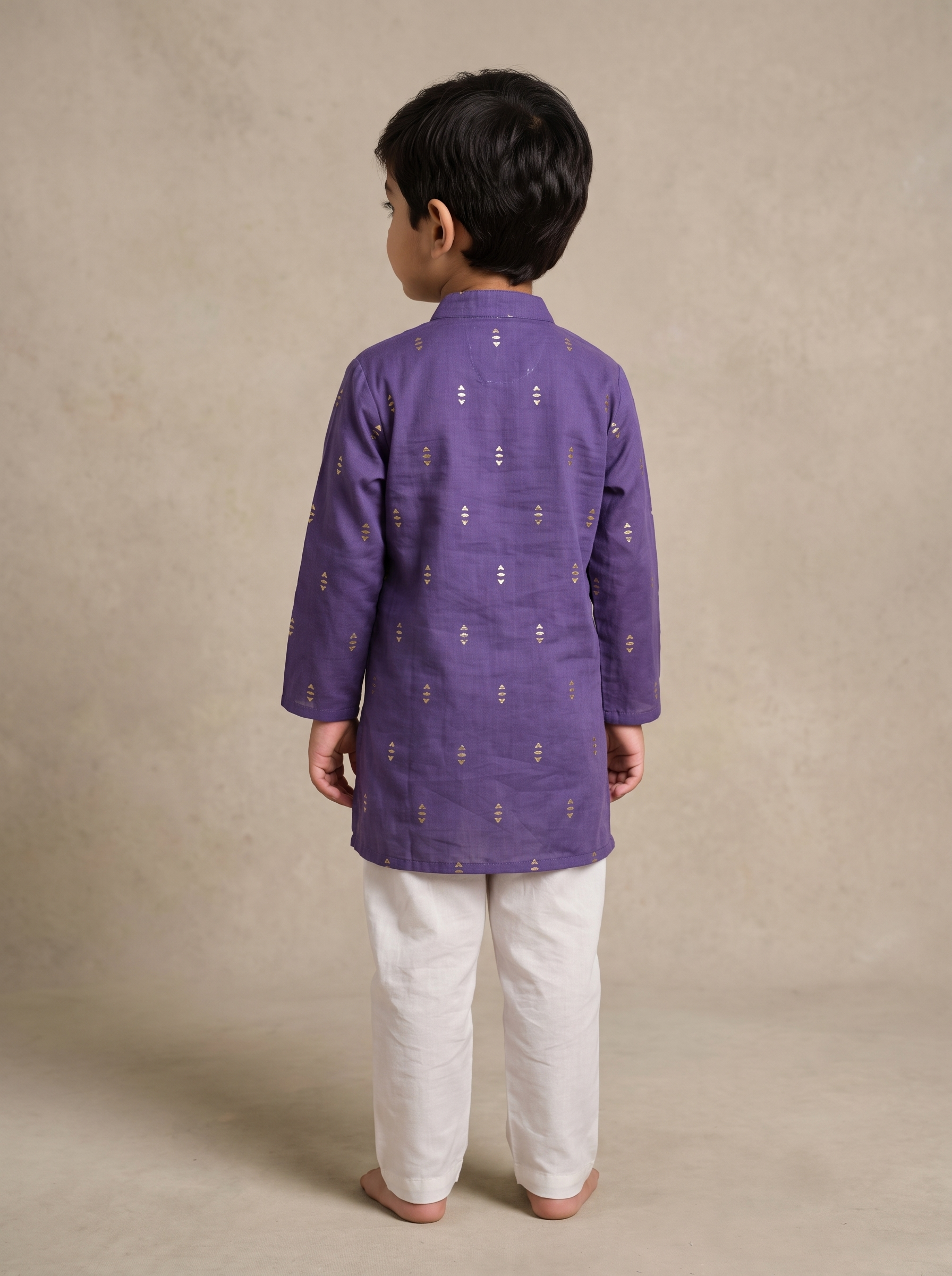 Lilac Mukesh Kurta with Pants