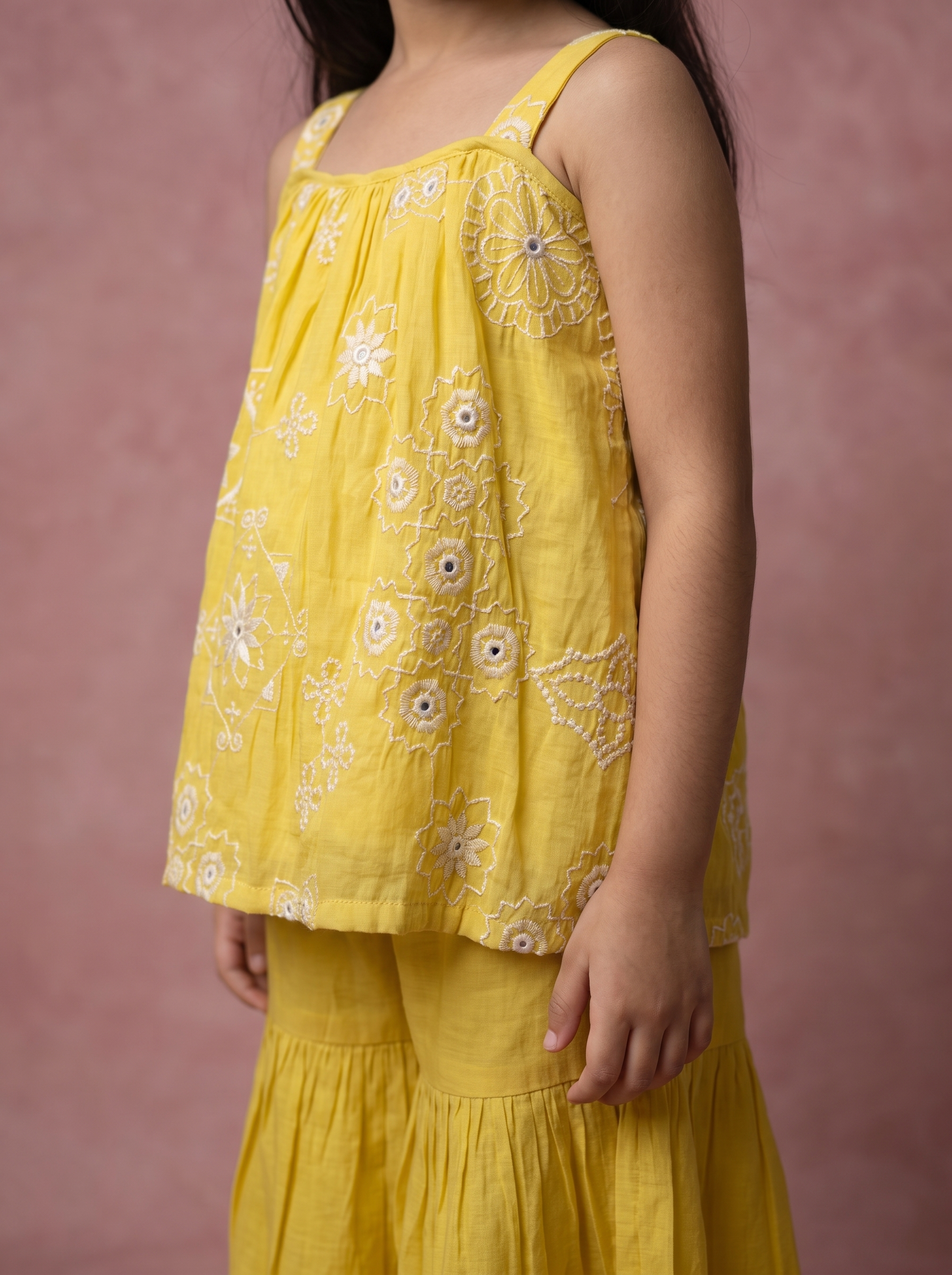 Yellow Embroidered Kurta Set