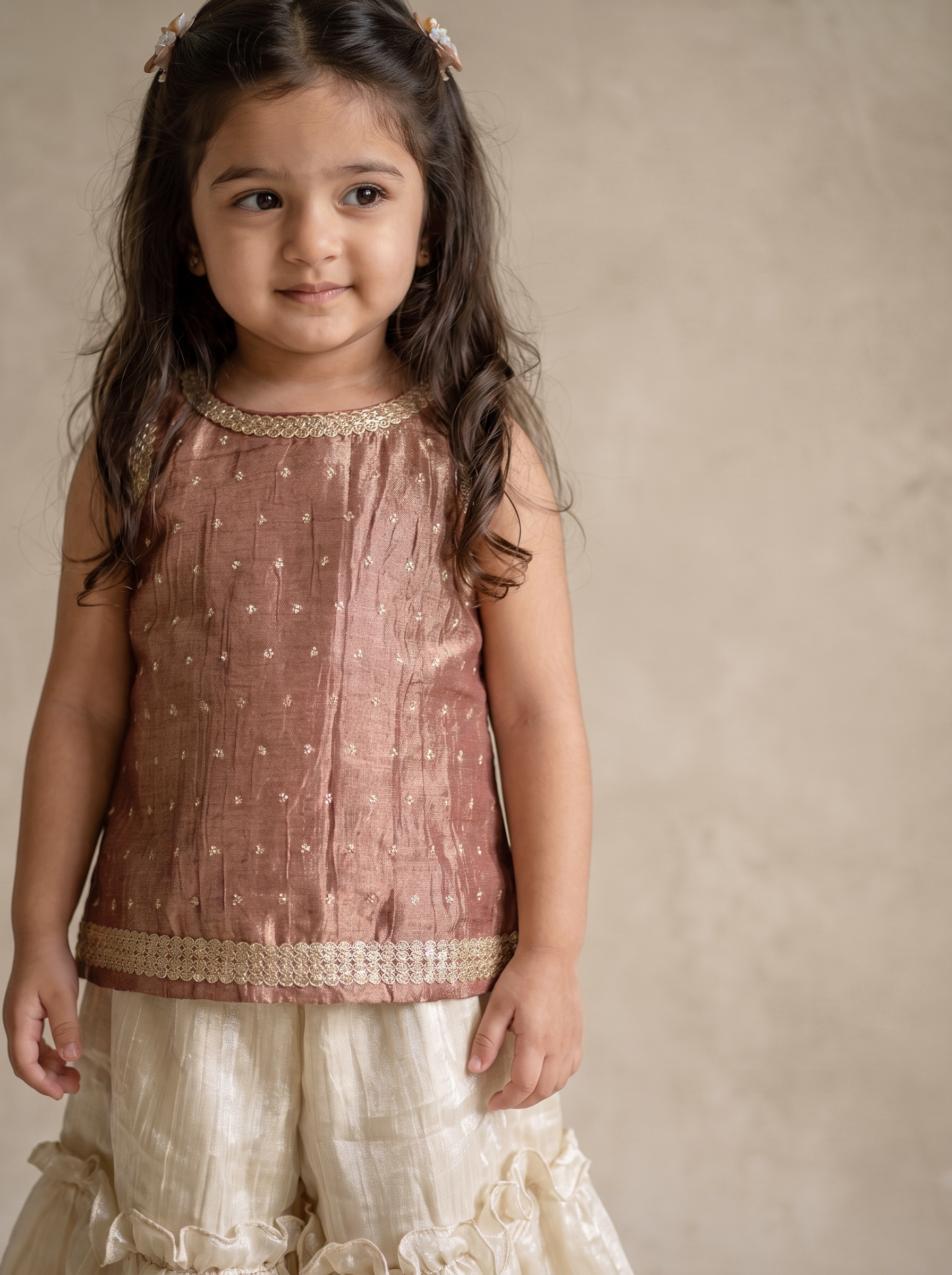 Rust Sharara Set