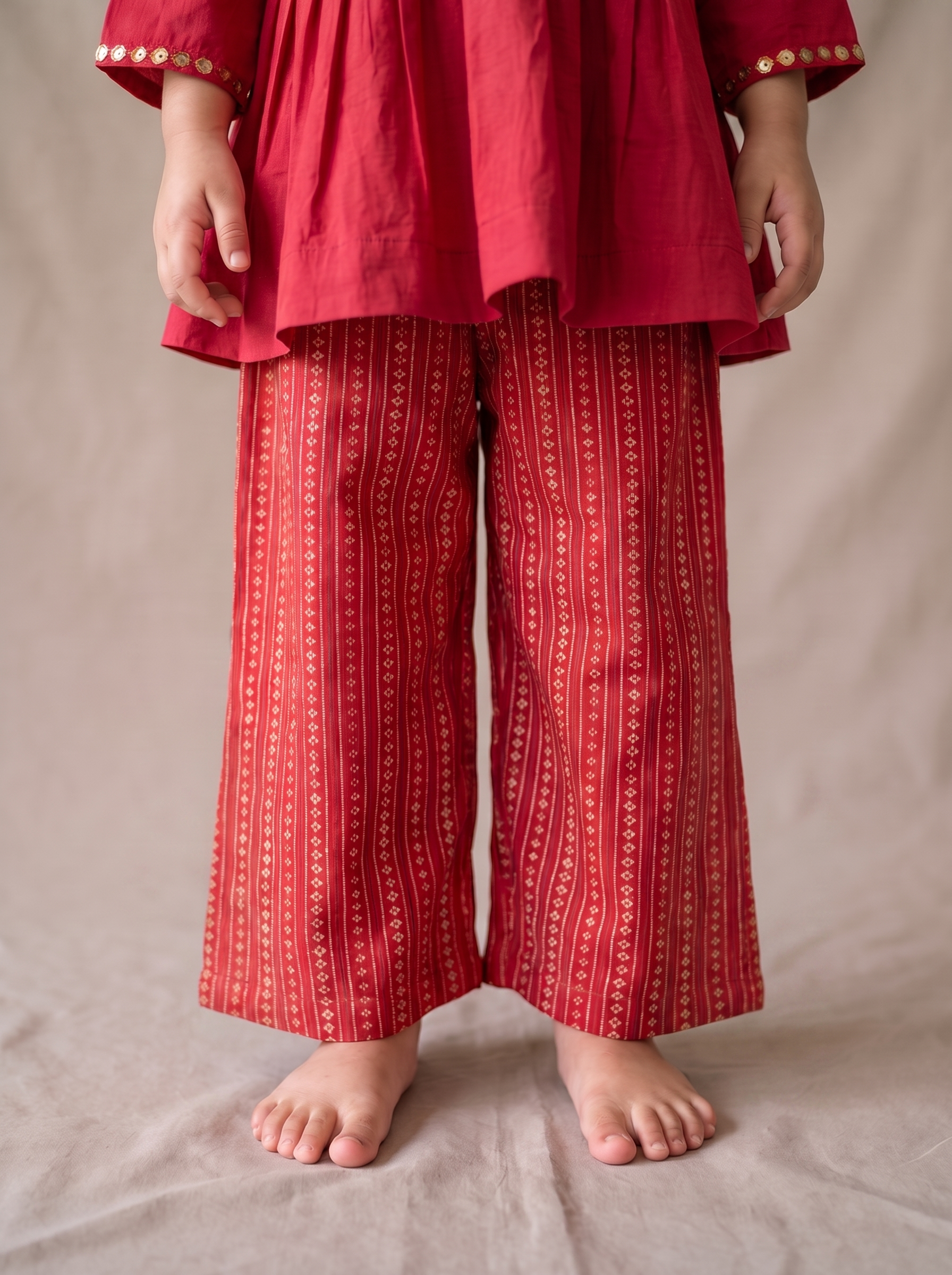 Red Peplum set