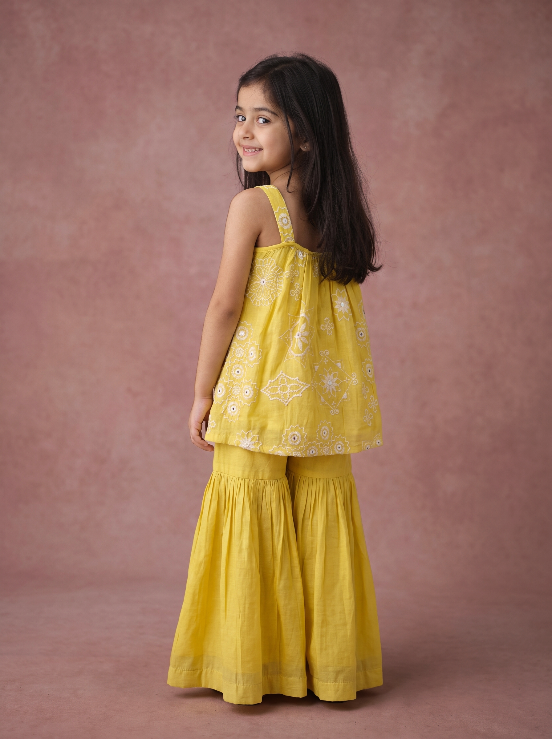 Yellow Embroidered Kurta Set