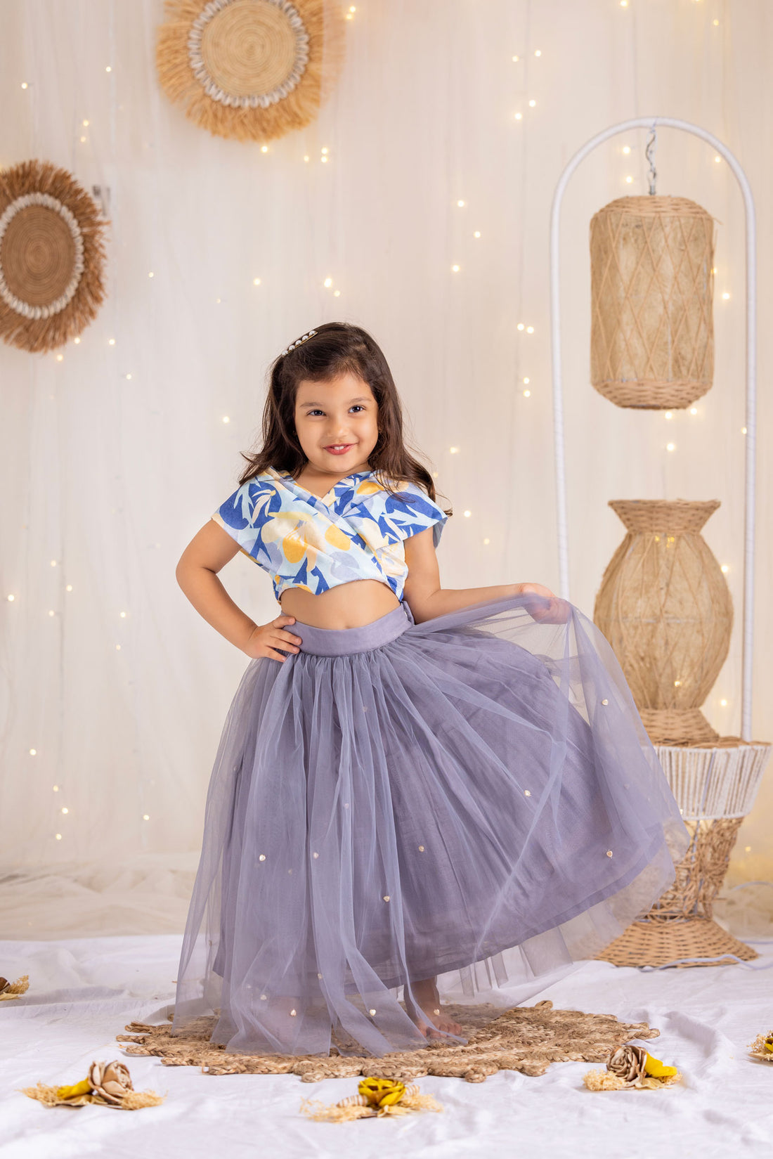 Aztec Print Top And Skirt