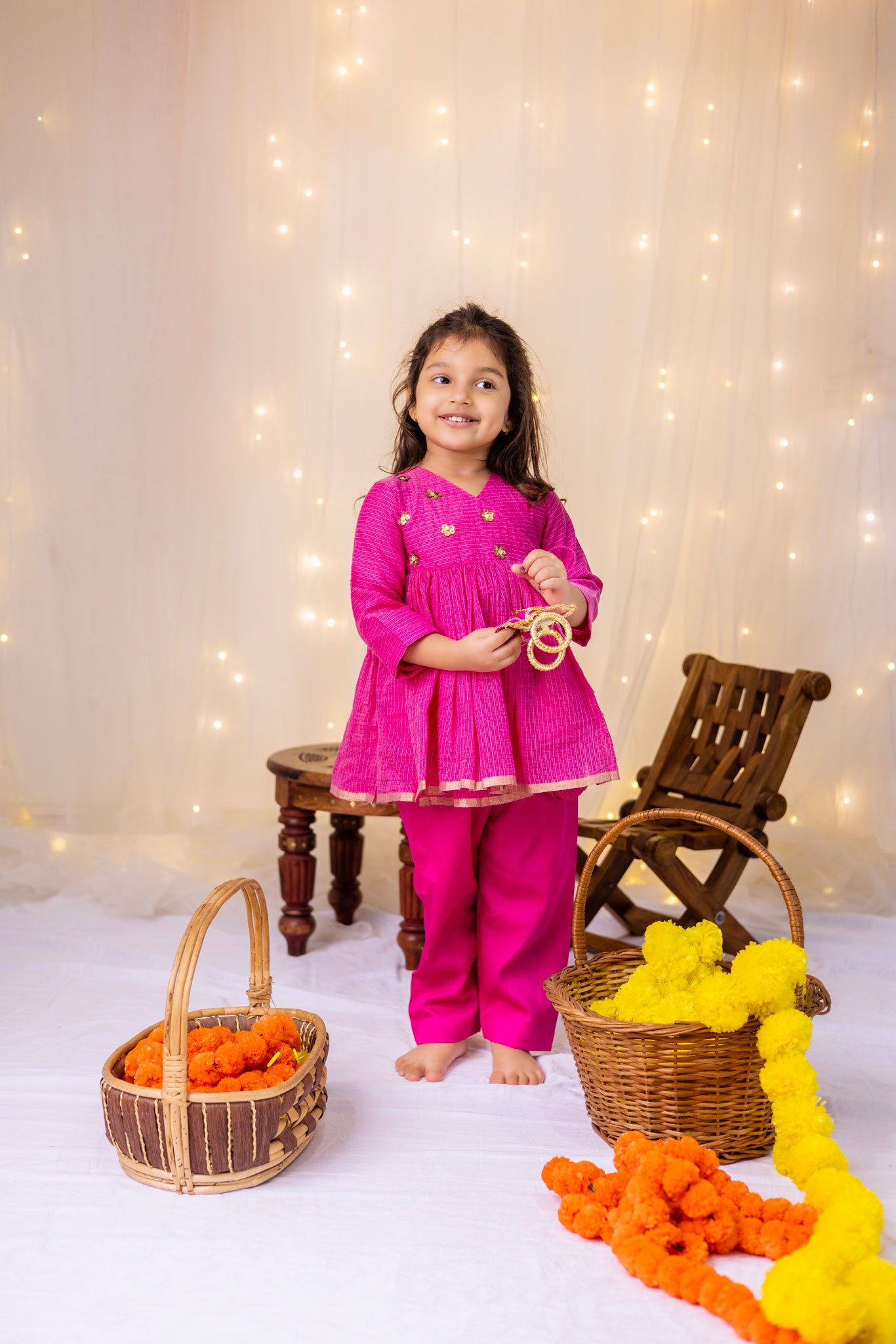 Hot Pink Angrakha Set