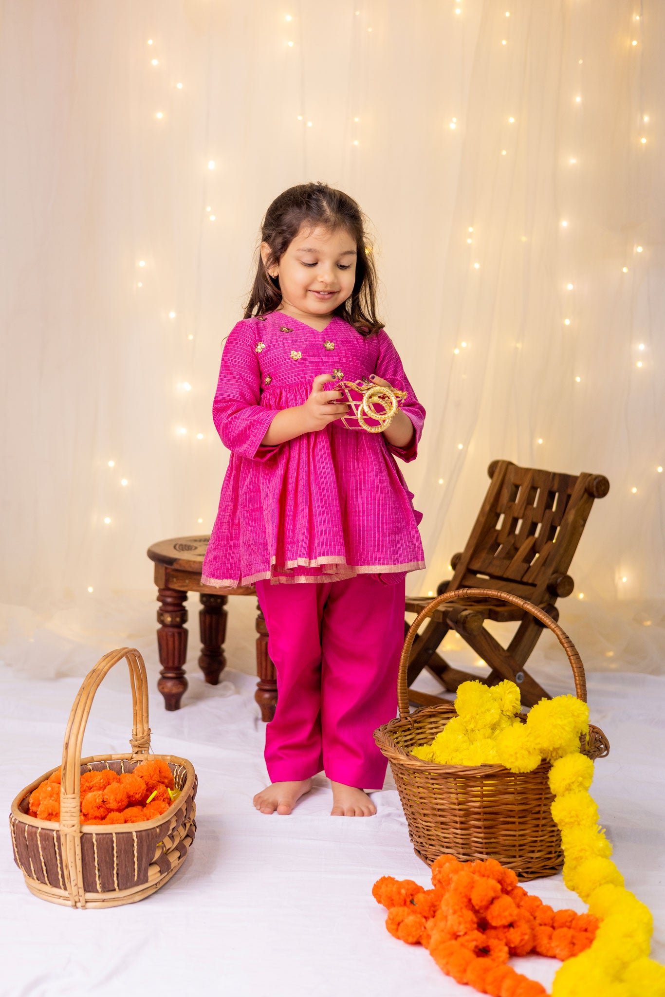 Hot Pink Angrakha Set