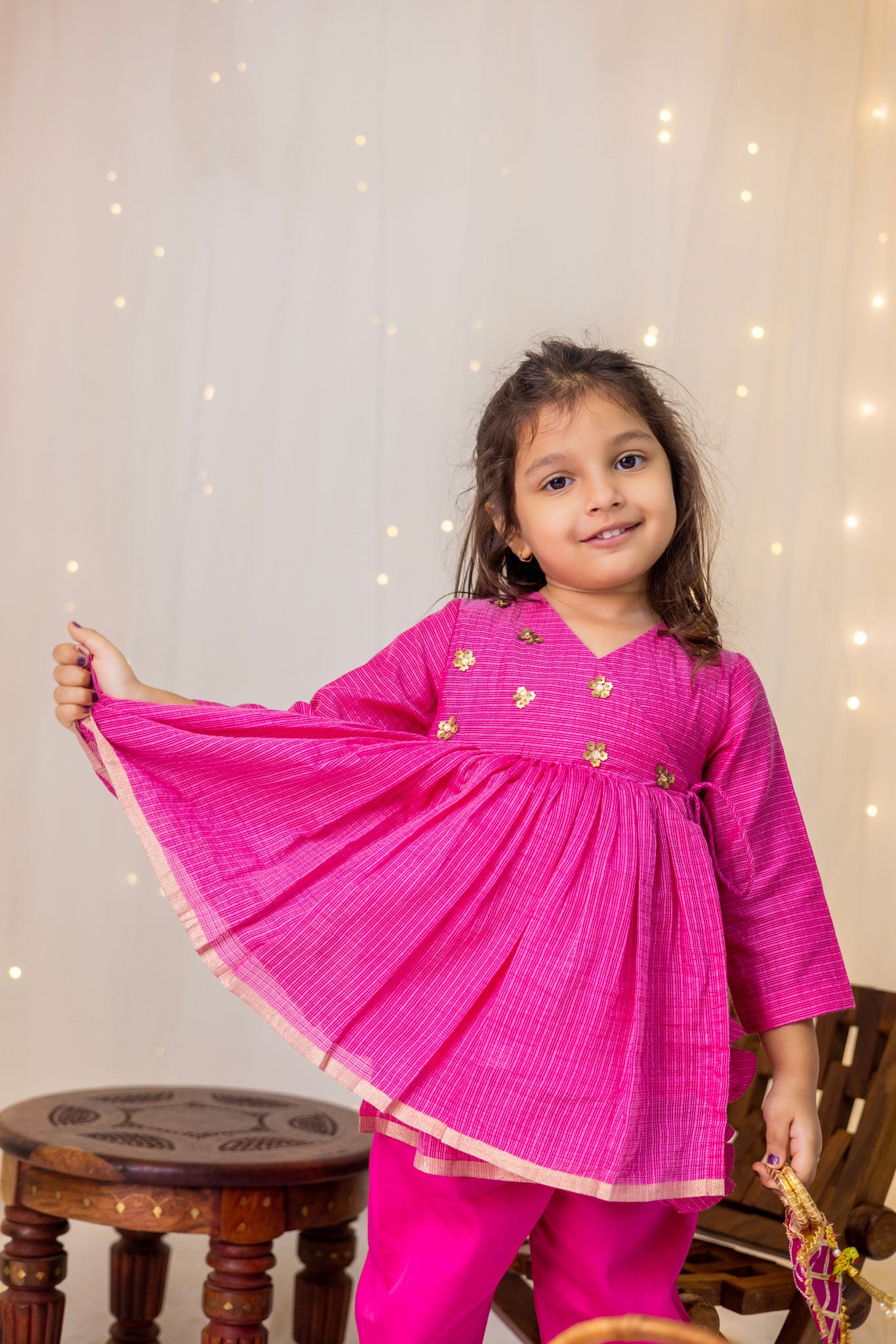 Hot Pink Angrakha Set