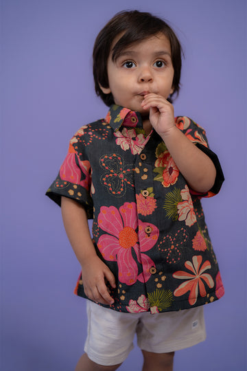 Pitch Black Blooming Shirt