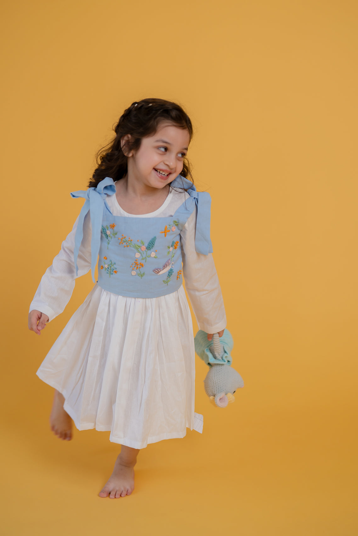 Powder Blue Bib Dress