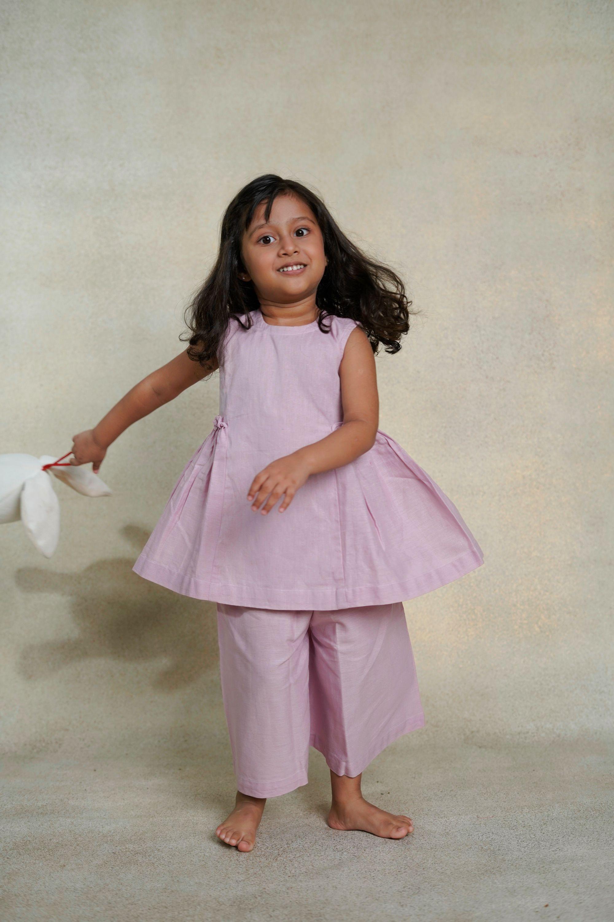 Lilac Pleated Co-ord - thekansha