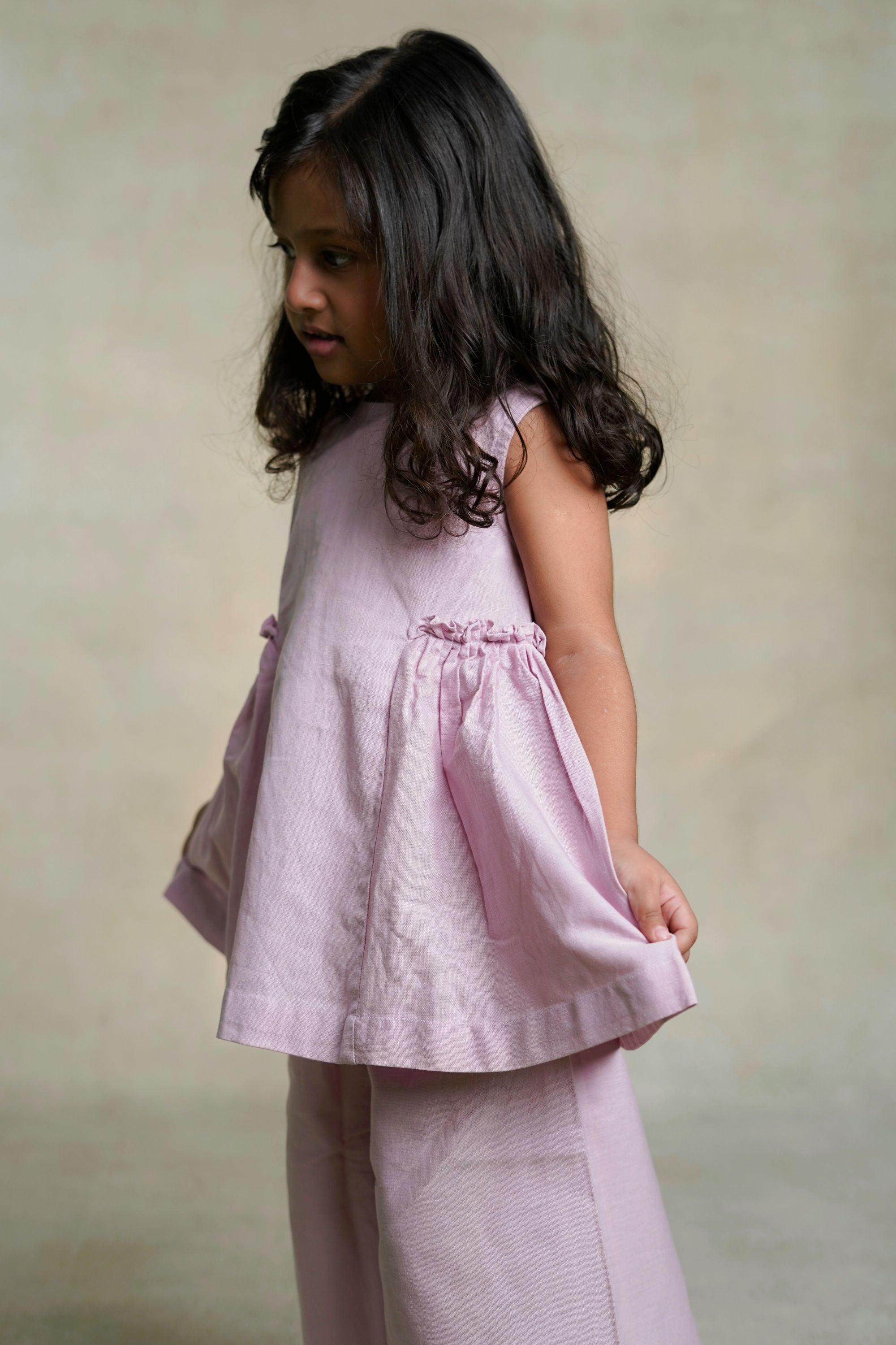 Lilac Pleated Co-ord - thekansha