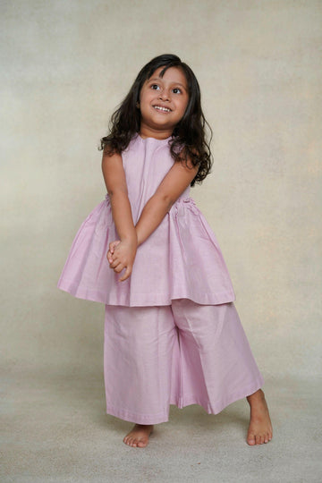 Lilac Pleated Co-ord - thekansha