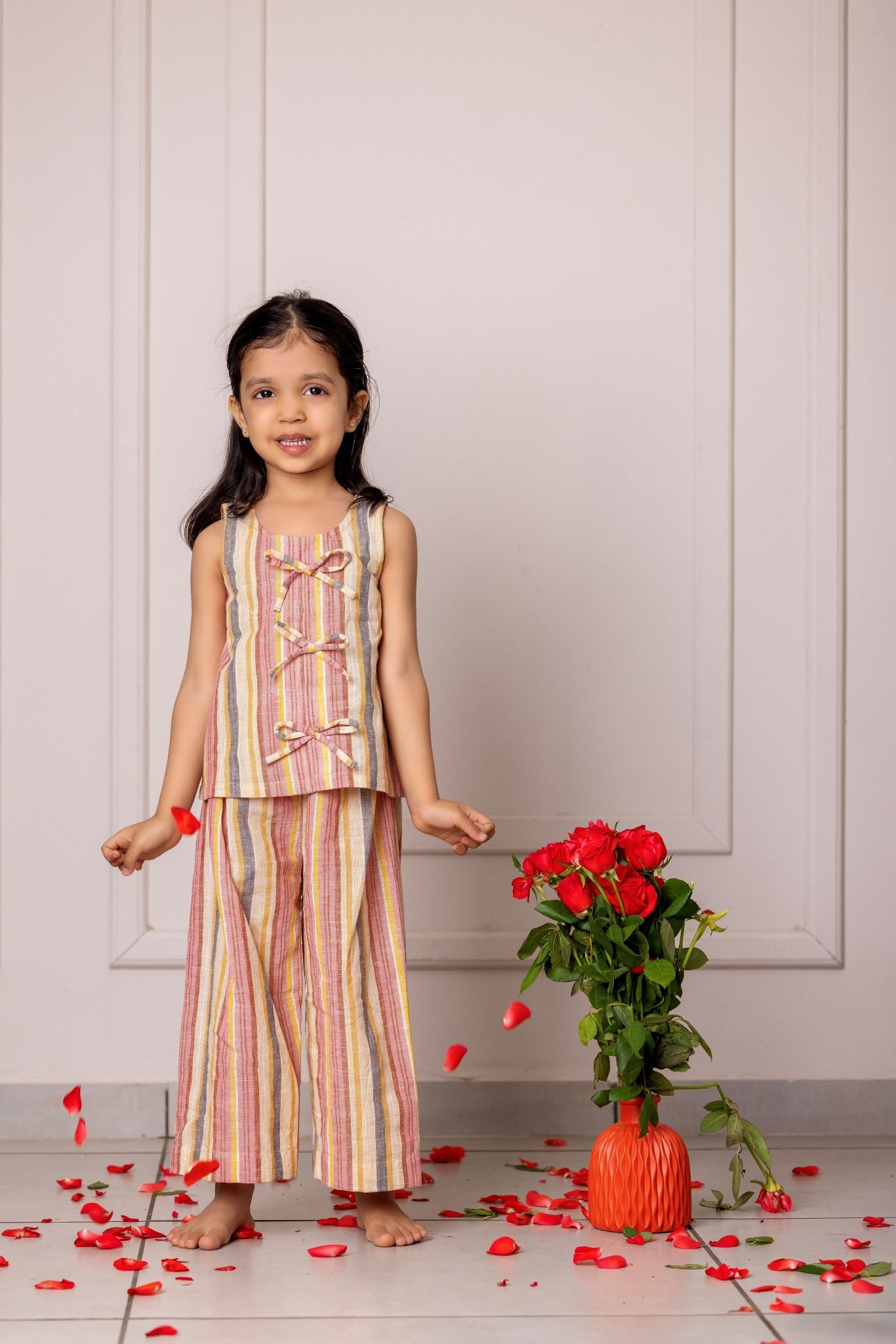 Peachy Bow Coord set