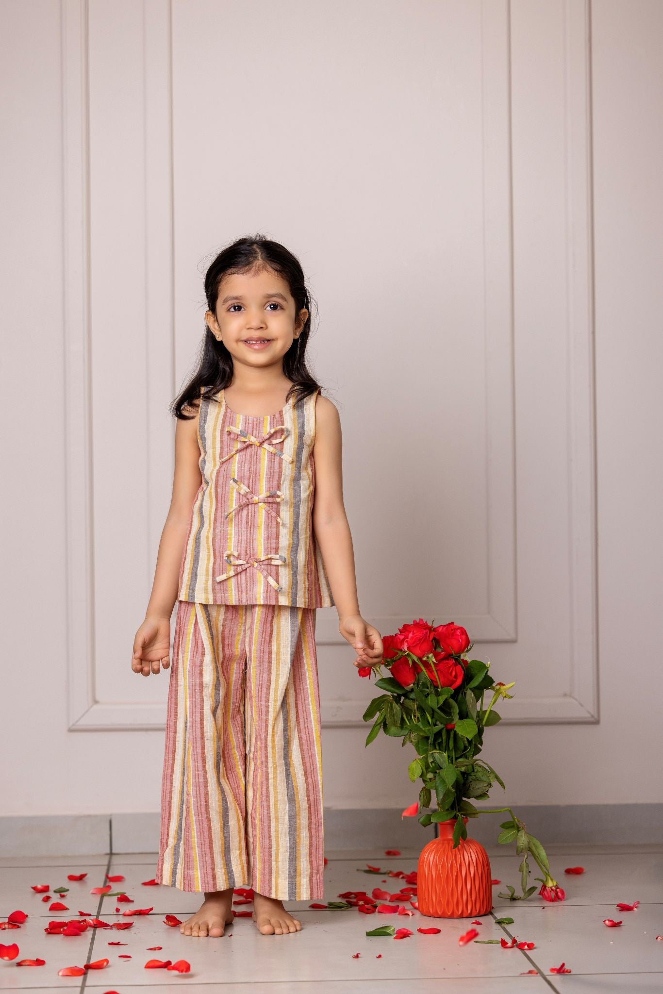 Peachy Bow Coord set