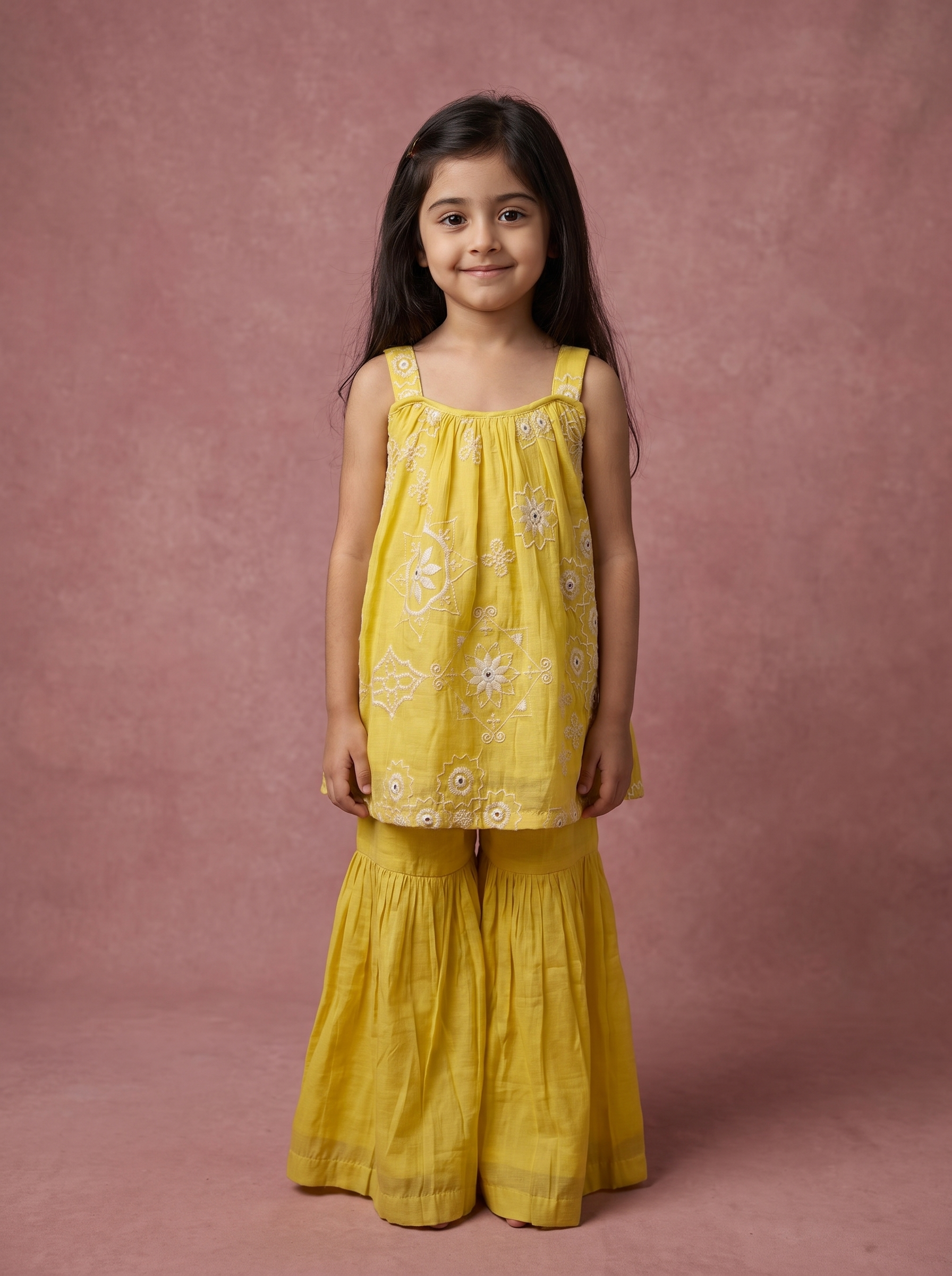 Yellow Embroidered Kurta Set