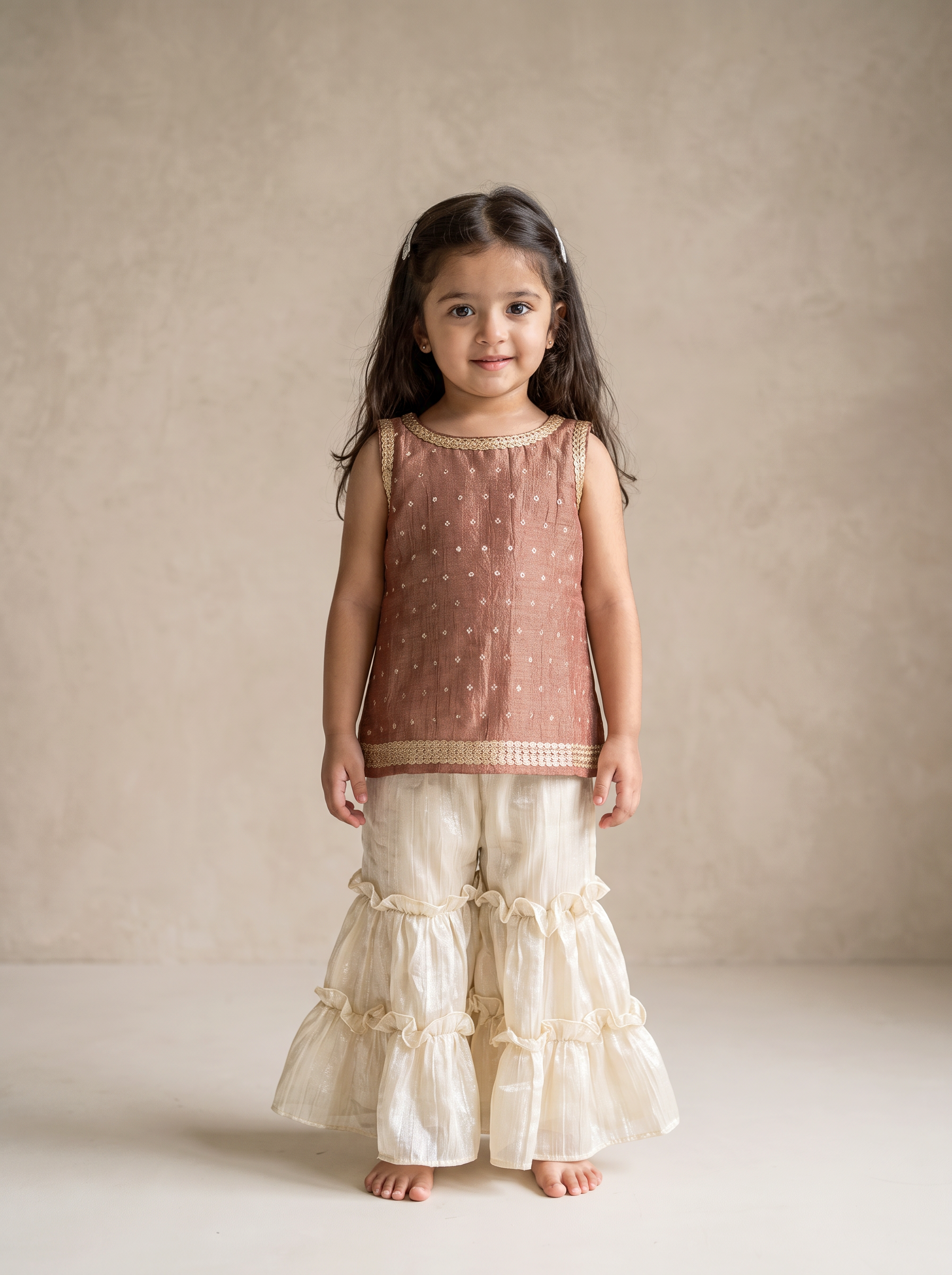 Rust Sharara Set